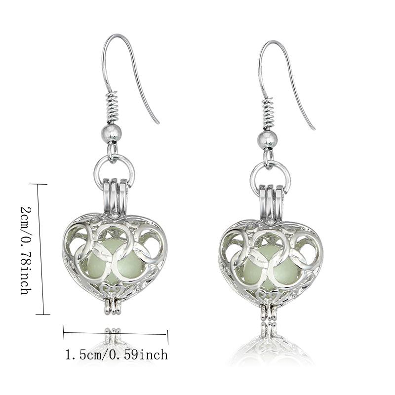 Eternal Heart Bundle Necklace & Earrings Glows In The Dark