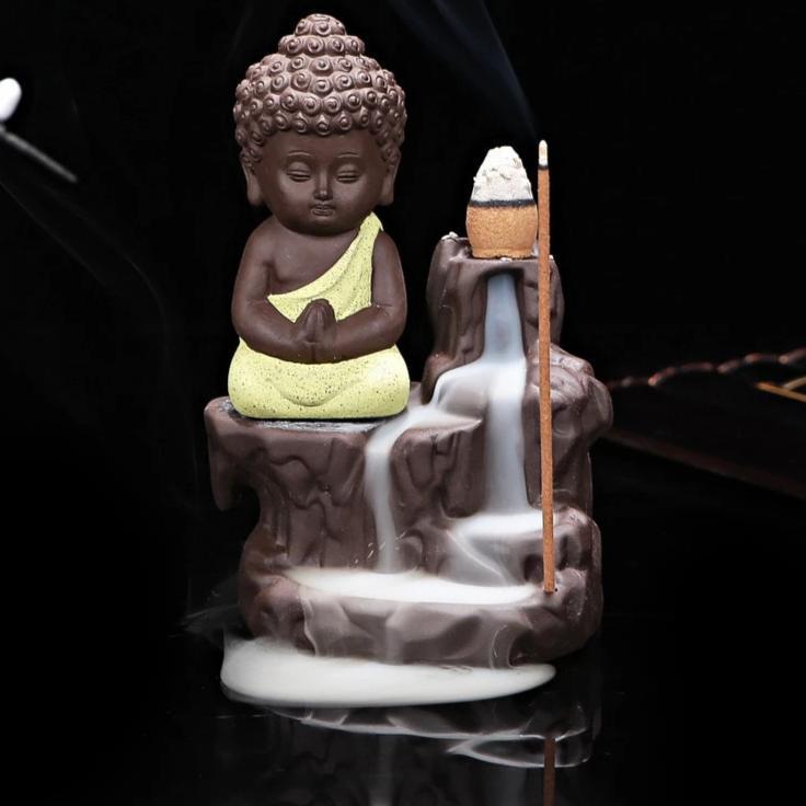 Mystic Monk Down Flow Draft Incense Burner (6 Colors)