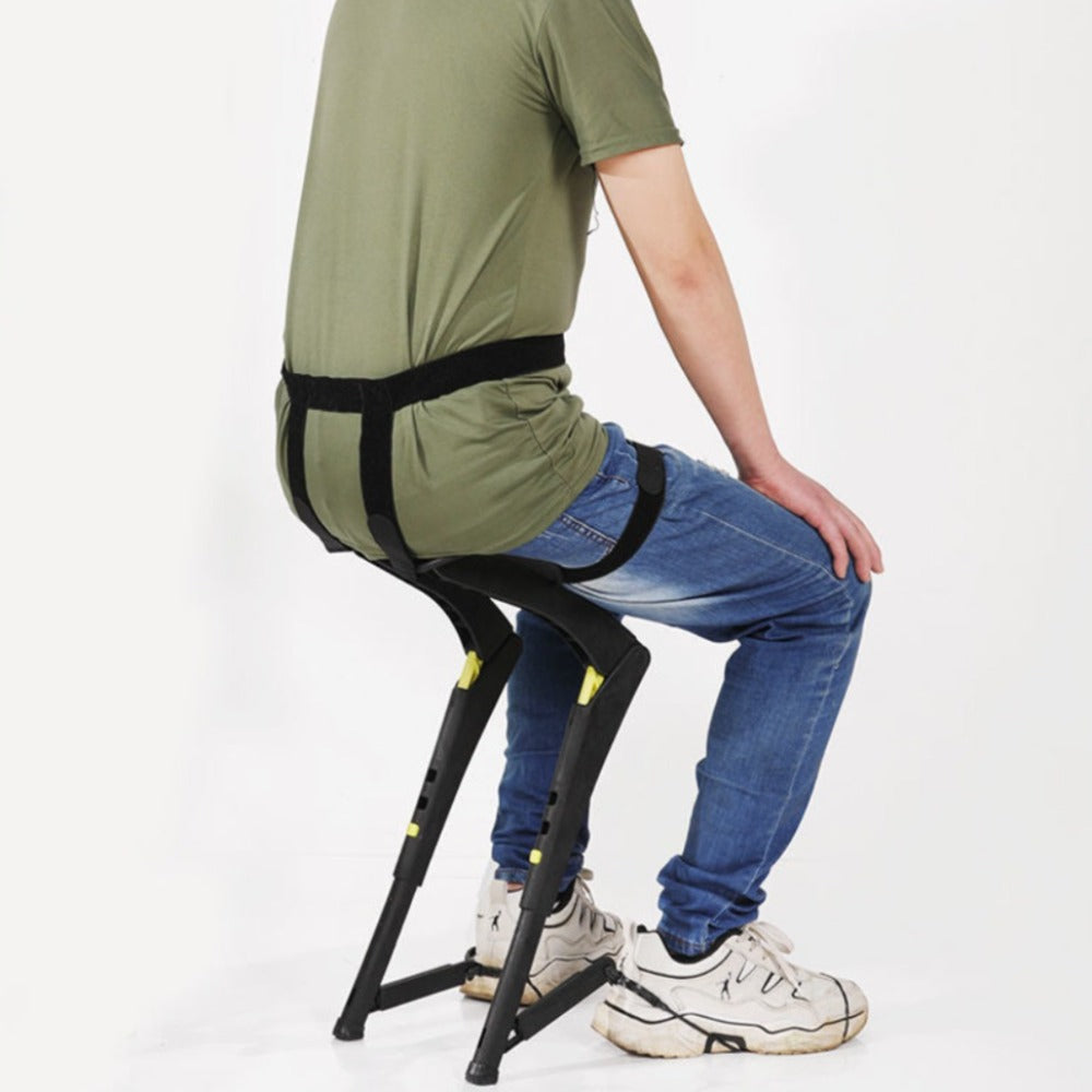 Wearable Exoskeleton Seat Invisible Folding Stool
