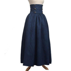 Renaissance Vintage High Waist Pleated Skirt (4 Colors) S-3XL