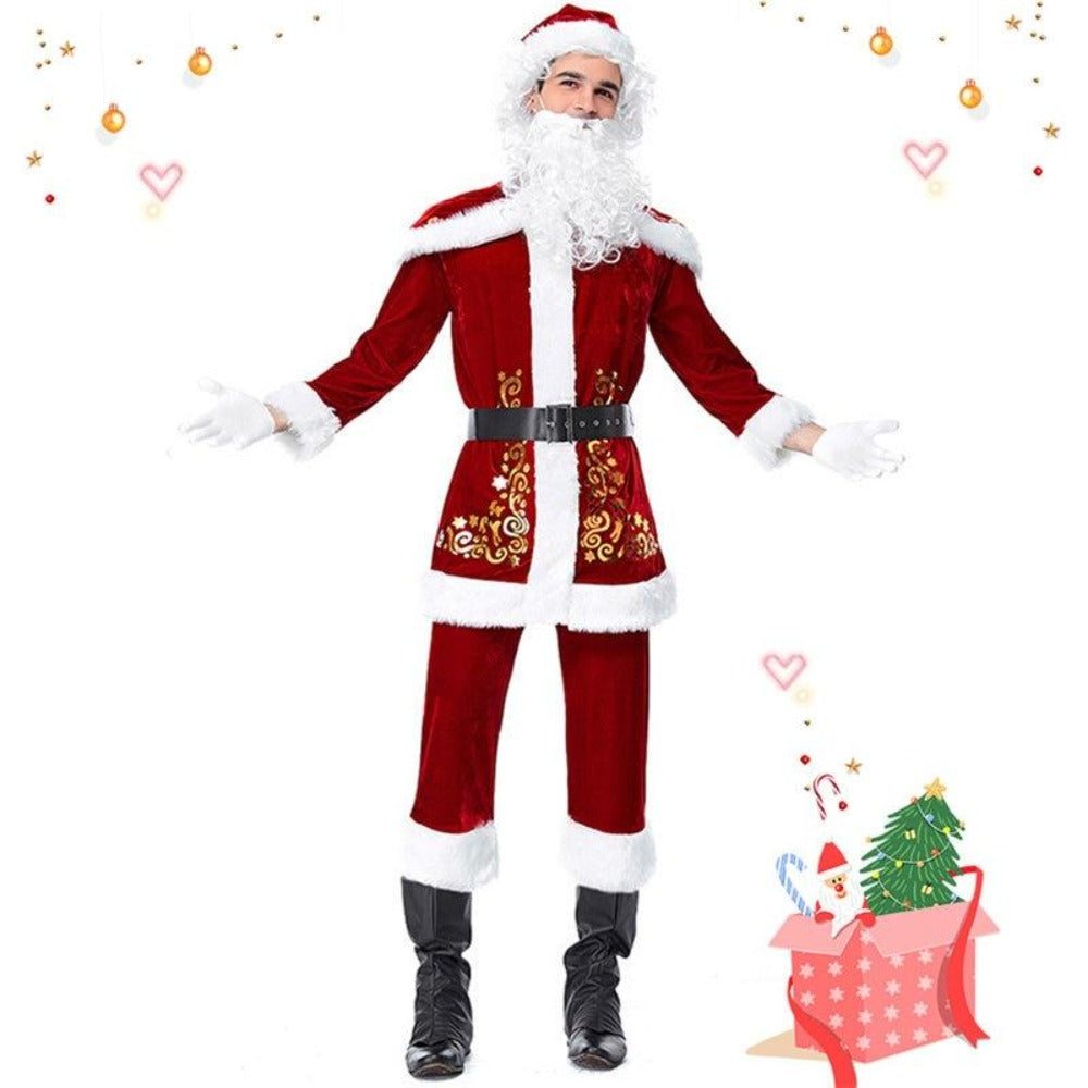 Santa Claus Christmas Costume Suit (Size L-4XL)