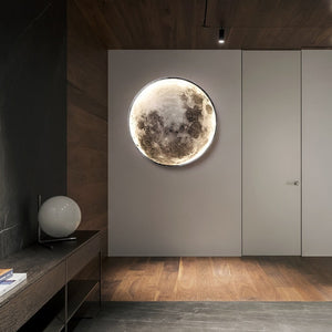 LED Minimalist Wall Luster 3D Moon Lamp (3 Colors) 24CM-100CM Bedroom Lighting Home Decoration Chandelier Living Hall fixture Lights Best Gift Shoppers 