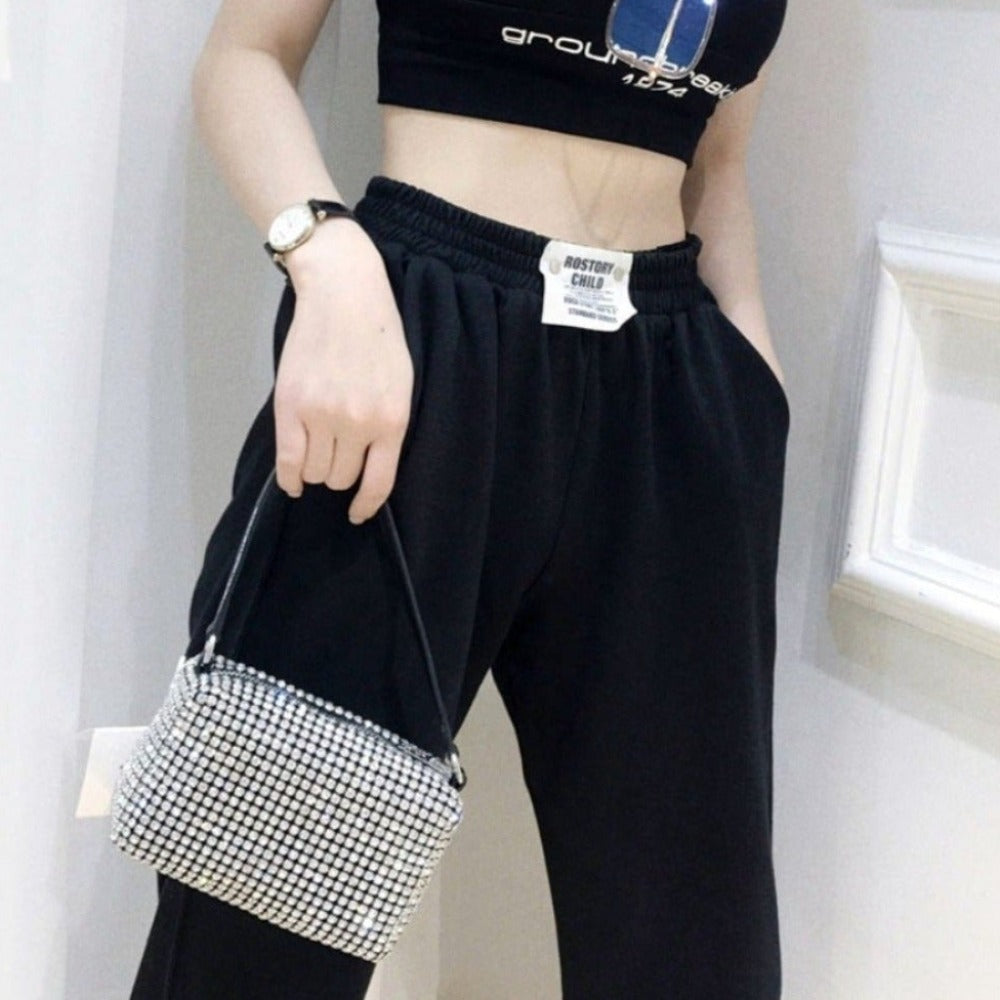 Crystal Diamond Rhinestone Hand Purse (2 Colors)
