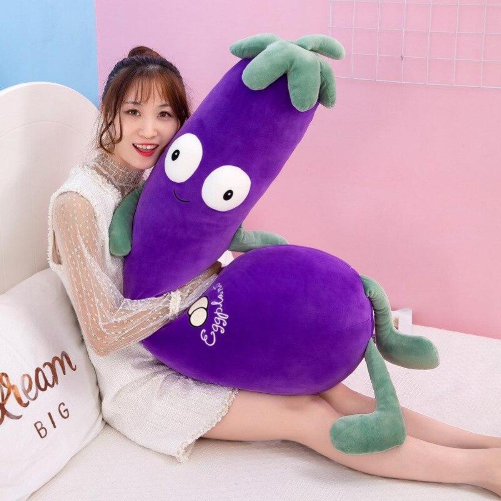 Cute Eggplant Pillow Plush Cushion Stuffed Toys (3 Sizes)