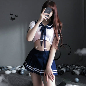 Sailor School Uniform Cosplay Set Lingerie (M-XL)