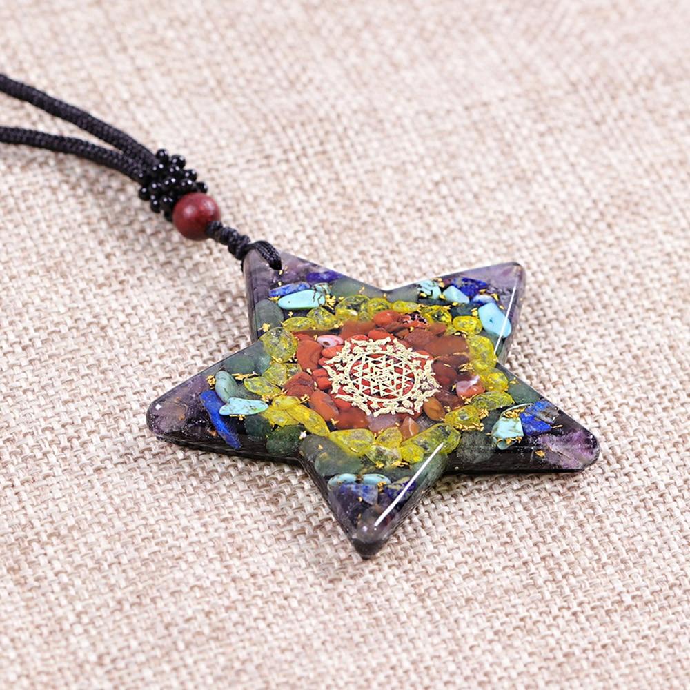 Orgonite Star Chakra Energy Meditation Necklace