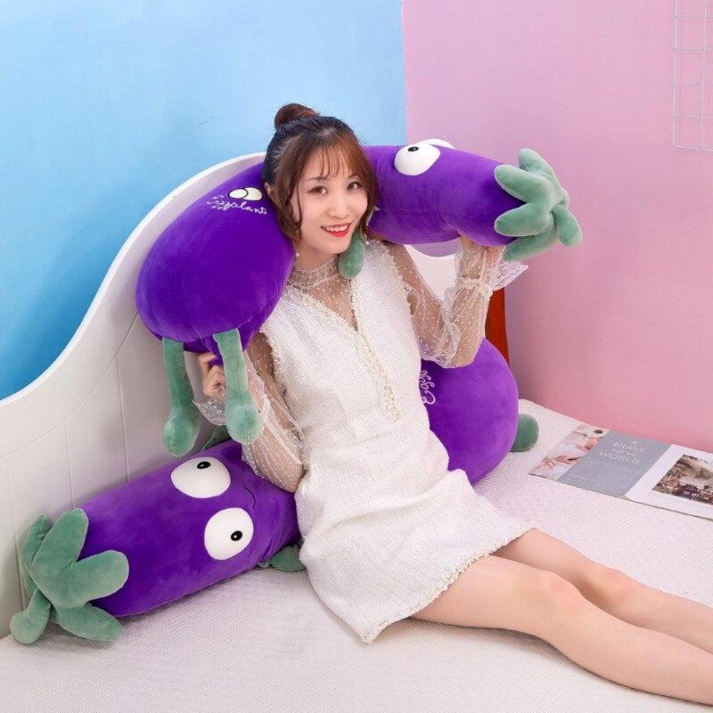 Cute Eggplant Pillow Plush Cushion Stuffed Toys (3 Sizes)