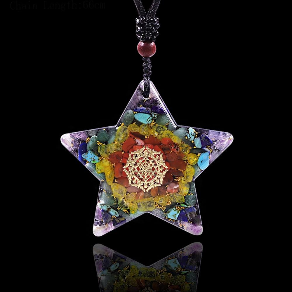 Orgonite Star Chakra Energy Meditation Necklace