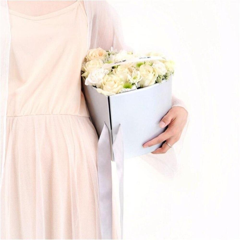 Heart Rose Bouquet Double Layer Gift Box Immortal Enchanted Soap Flower (7 Colors)