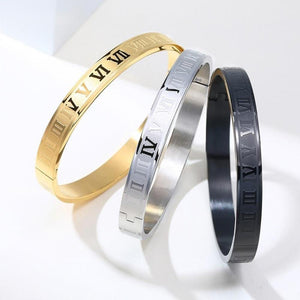 Bangle Roman Numerals Bracelet (4 Colors) 2 Sizes