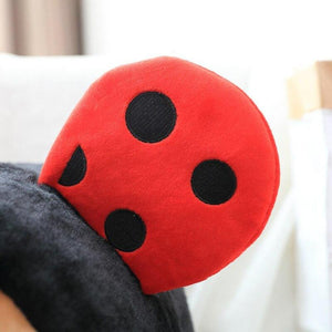 Kawaii Cute Ladybug or Bumble Bee Pillow Plush Stuffed Animal (2 Colors & 3 Sizes)