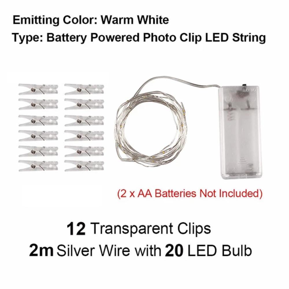 LED Indoor Photo Fairy Copper Lights Kit (3 Sizes)