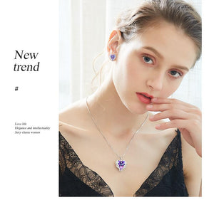 Swarovski® Crystal Angel Heart Pendant Necklace (9 Styles)