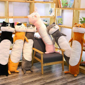 Tubular Animals Pillow Plush 3D Stuffed Animal Dog, Bear, Dino, Giraffe, Kitty, Bunny or Pig