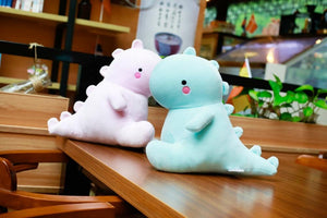 Chibi Dino T Rex Pillow Plush 3D Stuffed Animal (Pink or Blue) 4 Sizes