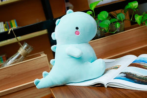 Chibi Dino T Rex Pillow Plush 3D Stuffed Animal (Pink or Blue) 4 Sizes