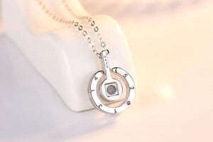 "I Love You" Forever 100 Language Micro Projection Necklace 925 Sterling Silver (12 Styles)