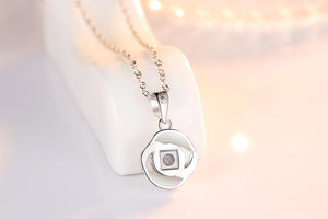 "I Love You" Forever 100 Language Micro Projection Necklace 925 Sterling Silver (12 Styles)