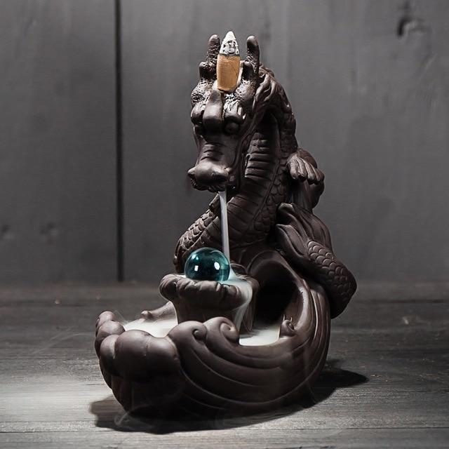Mystic Dragon Down Flow Draft Incense Burner
