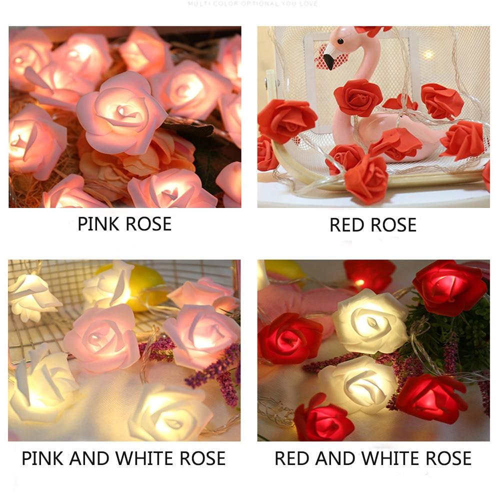 Enchanted Rose Tree Garland String Lights (4 Colors) USB or Battery 1.5/3/4.5/6m
