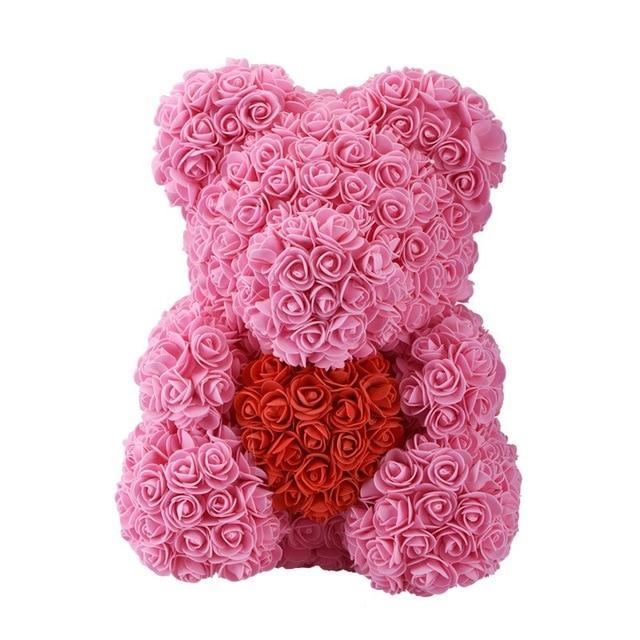 Rainbow Enchanted Forever Rose Heart Teddy Bear (34 Designs)