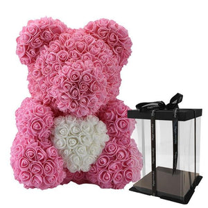 Rainbow Enchanted Forever Rose Heart Teddy Bear (34 Designs)