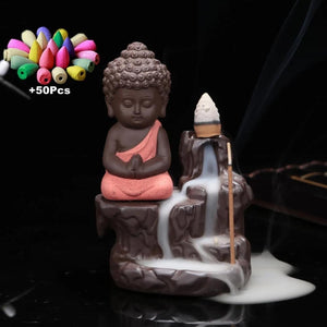 Mystic Monk Down Flow Draft Incense Burner (6 Colors)