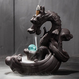 Mystic Dragon Down Flow Draft Incense Burner