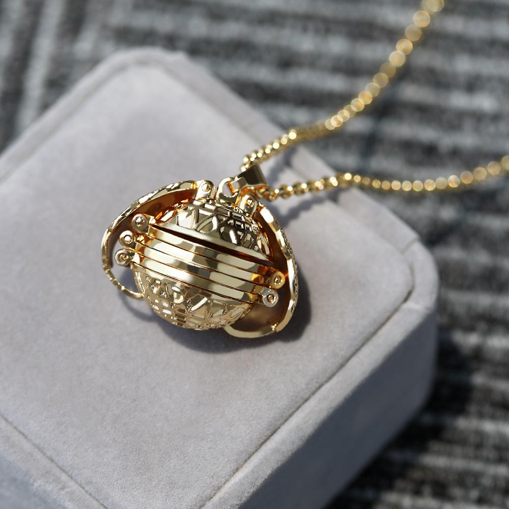 Magic Expanding 4 Photo Angel Wings Locket Necklace