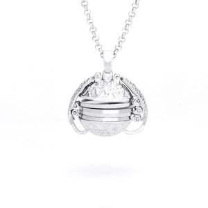 Magic Expanding 4 Photo Angel Wings Locket Necklace
