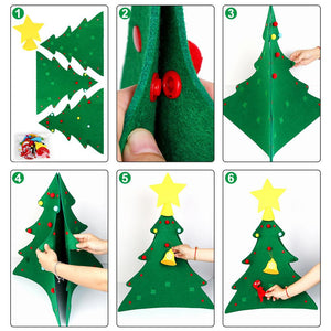 DIY 3D Felt Christmas Tree (7 Designs) Free Promotion