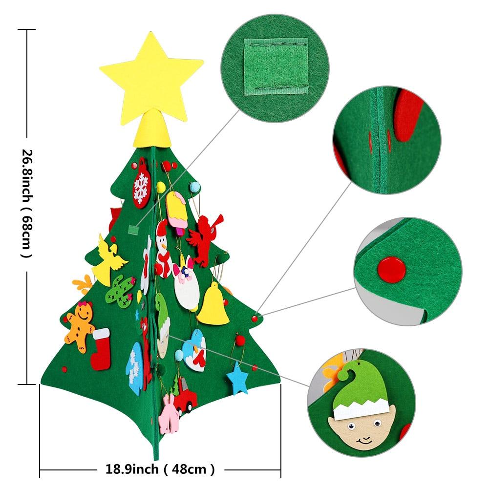 DIY 3D Felt Christmas Tree (7 Designs) Free Promotion