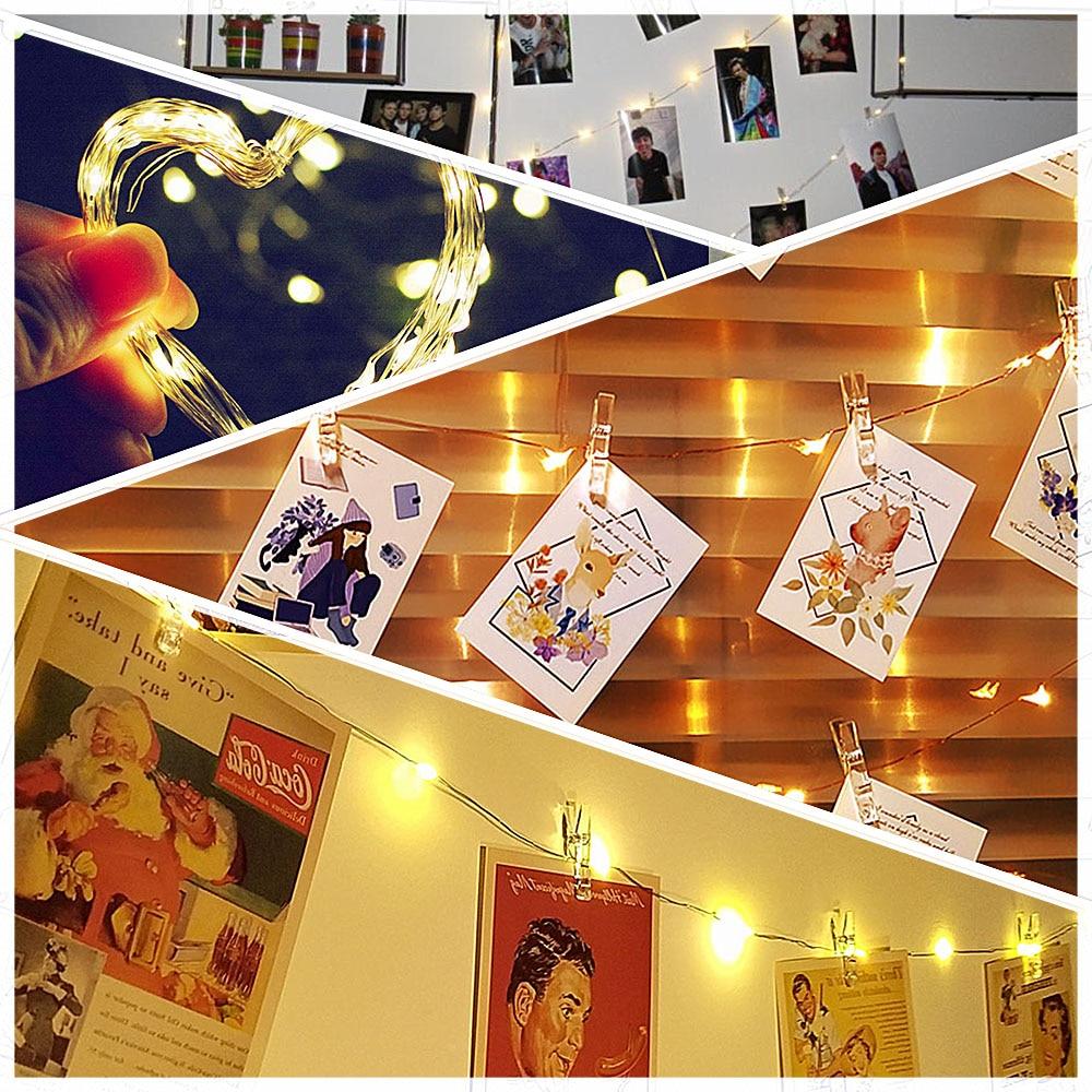 LED Indoor Photo Fairy Copper Lights Kit (3 Sizes)