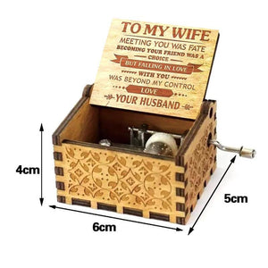 Husband to Wife - You Are Loved More Than You Know - Engraved Music Box