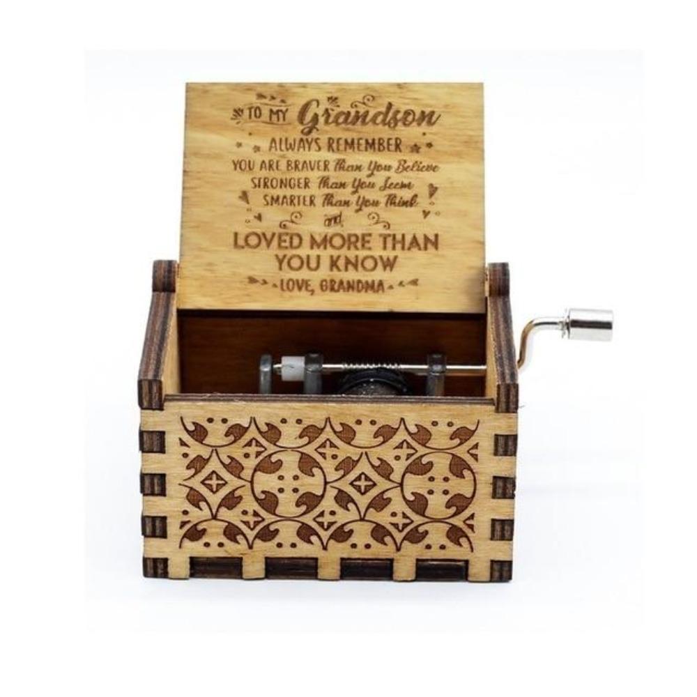 Grandma to Grandson - You Are Love More Than You Know - Engraved Music Box
