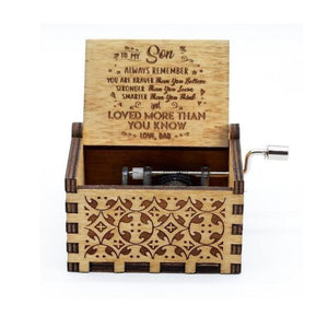 To Son From Dad - You Are Braver Than You Believe and Loved More Than You Know - Engraved Music Box