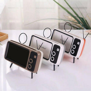 3 In 1 Retro TV Mobile Phone Holder with Bluetooth Speaker & Power Bank (3 Colors)