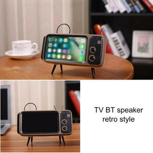 3 In 1 Retro TV Mobile Phone Holder with Bluetooth Speaker & Power Bank (3 Colors)