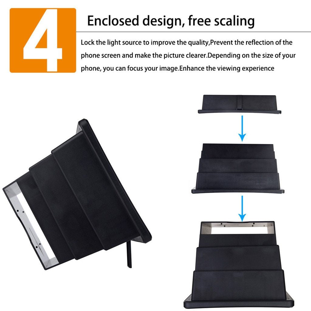 XXL Jumbo 3D Portable Universal Foldable Screen Amplifier (iOs or Android)