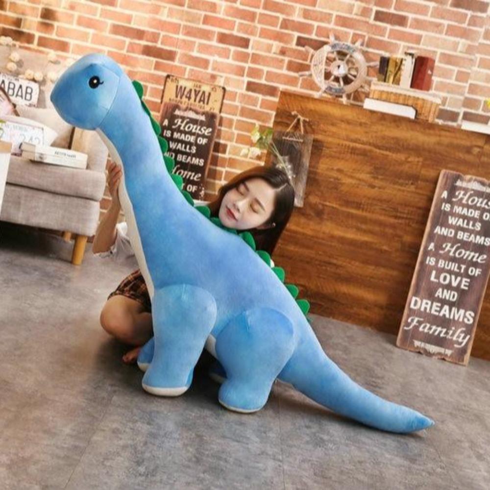 Long Neck Dino Pillow Plush 3D Stuffed Animal Brachiosaurus (4 Colors) 5 Sizes