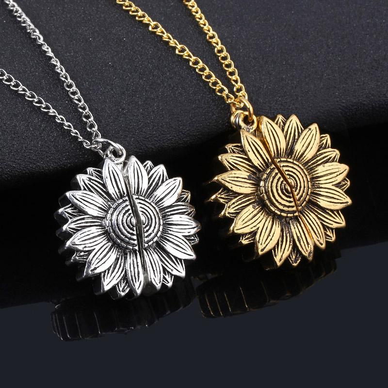 *Custom 2-4 weeks to make* You Are My Sunshine Sunflower Pendant Necklace