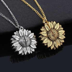 *Custom 2-4 weeks to make* You Are My Sunshine Sunflower Pendant Necklace