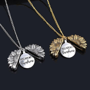 *Custom 2-4 weeks to make* You Are My Sunshine Sunflower Pendant Necklace