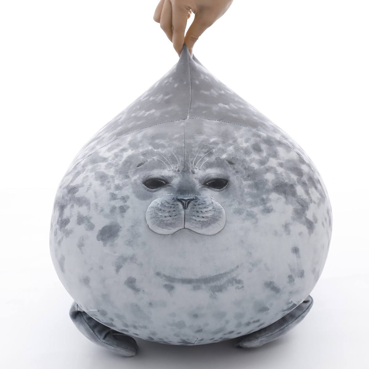 Chubby Angry Seal Pillow Plush 3D Stuffed Animal (2 Colors)