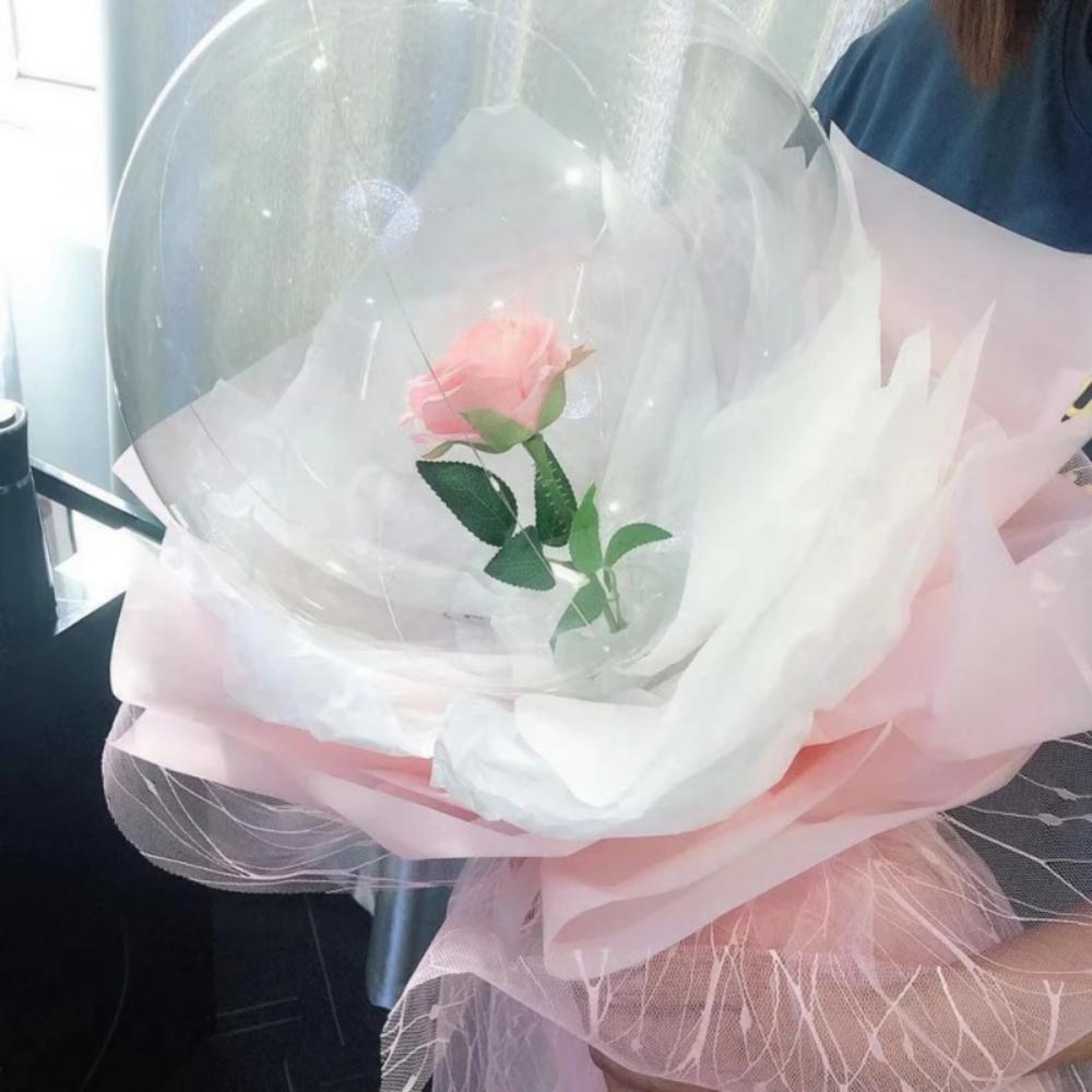 DIY Rose Balloon Bouquet Kit w/LED Fairy Lights