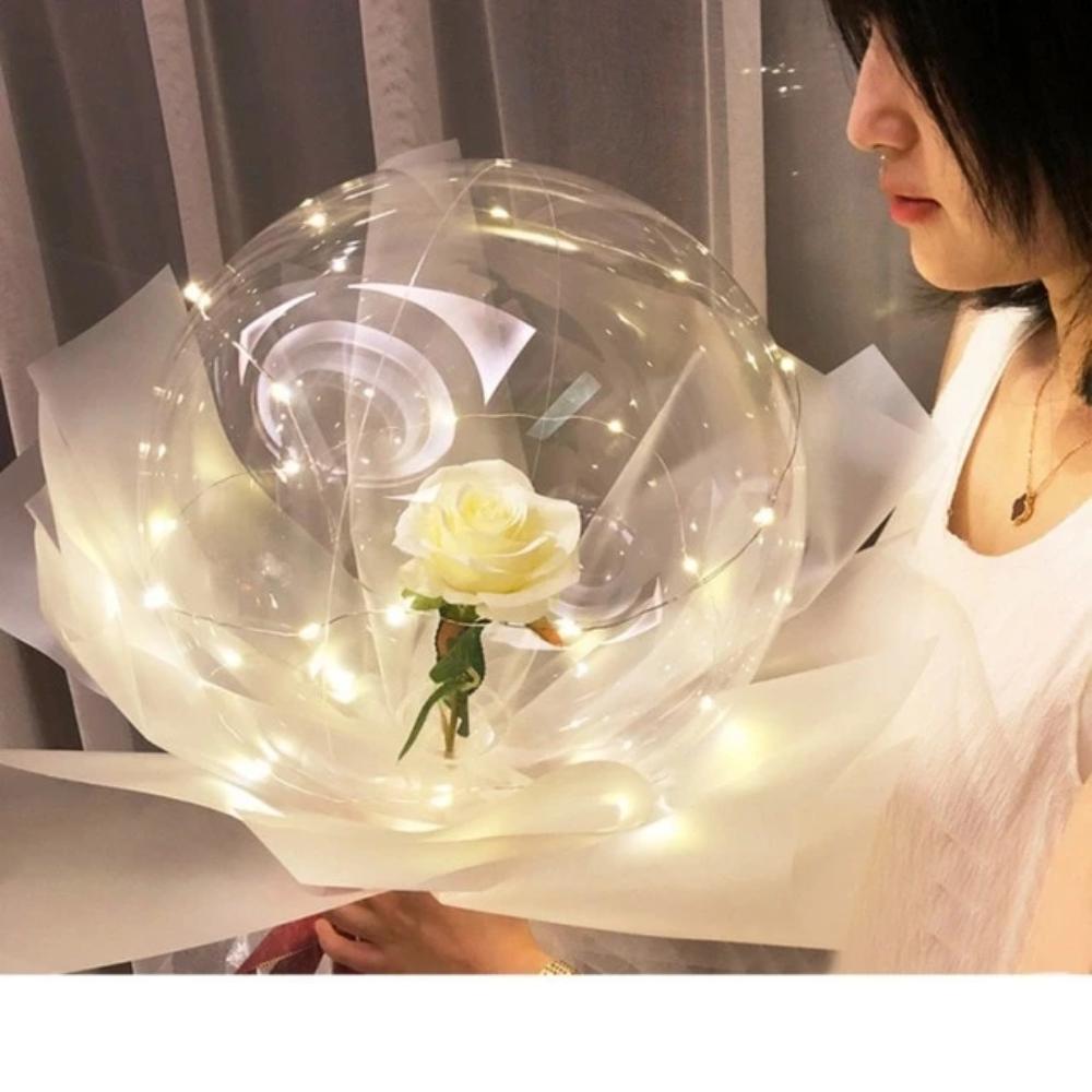 DIY Rose Balloon Bouquet Kit w/LED Fairy Lights