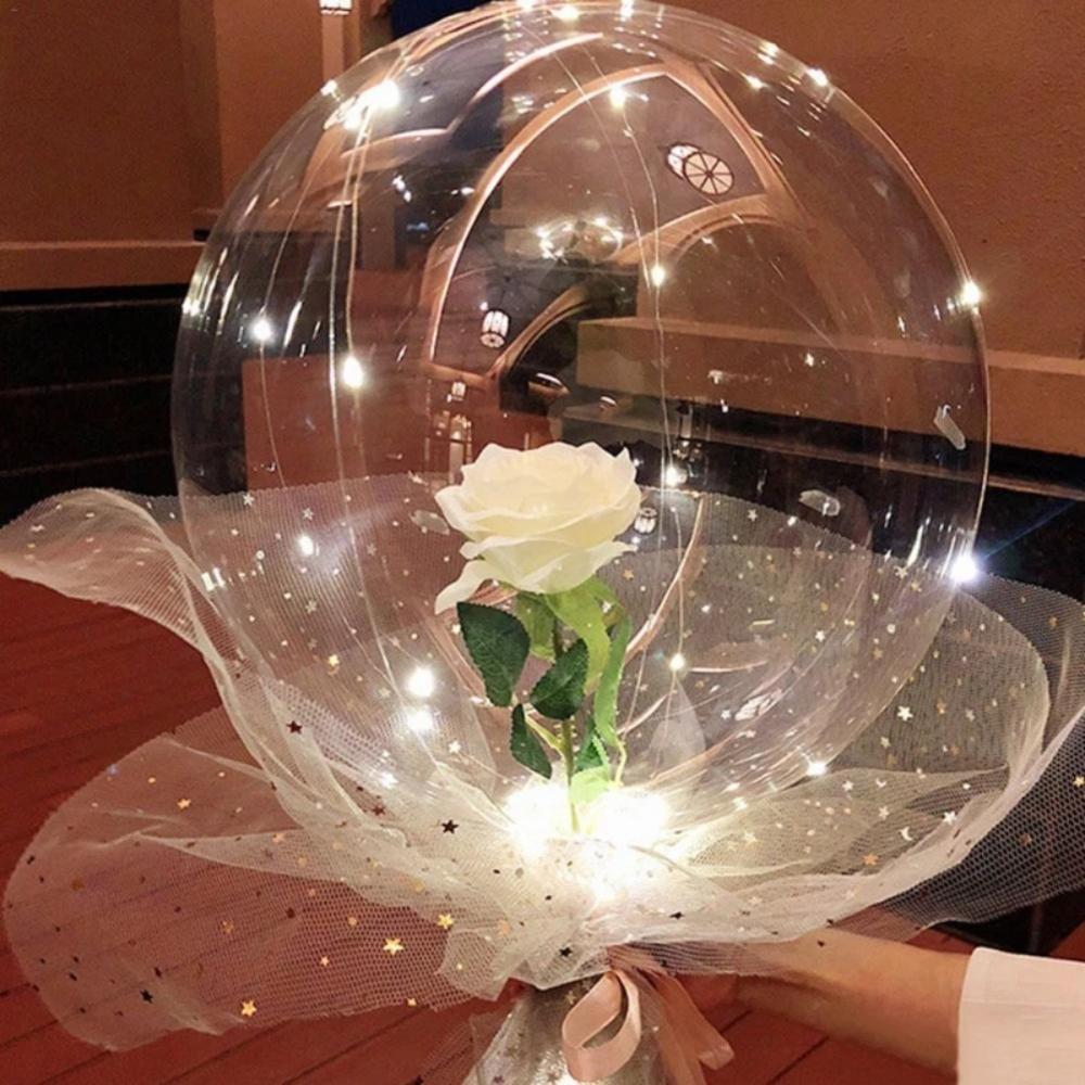 DIY Rose Balloon Bouquet Kit w/LED Fairy Lights