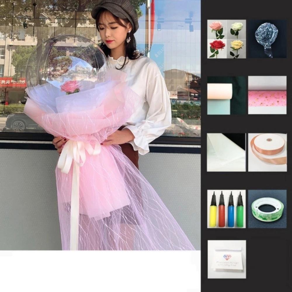 DIY Rose Balloon Bouquet Kit w/LED Fairy Lights