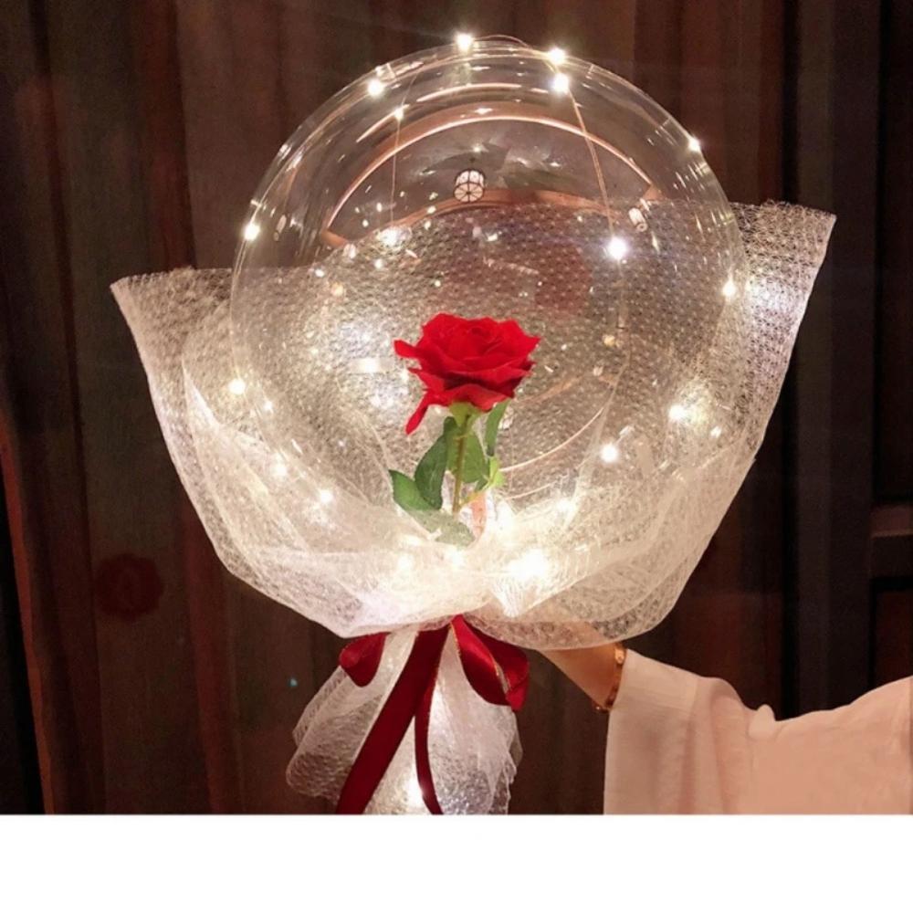 DIY Rose Balloon Bouquet Kit w/LED Fairy Lights