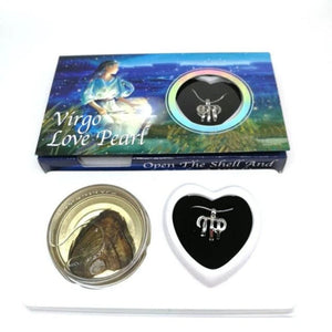 Natural Pearl of Love Fresh Oyster Zodiac Necklace & Gift Box (17 Styles)